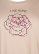 Cotton T-shirt with print, S. Mink w. Flower, Packshot image number 2