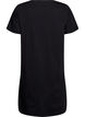 Short-sleeved nightgown in organic cotton, Black, Packshot image number 1
