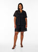 Loose lace shorts, Black, Model image number 1