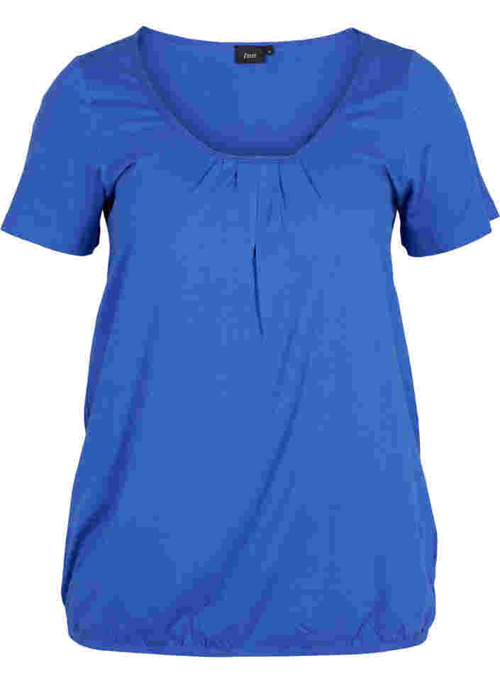 Short-sleeved cotton t-shirt, Dazzling Blue, Packshot image number 0