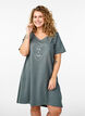 Organic cotton nightgown with v-neck, , Model image number 0