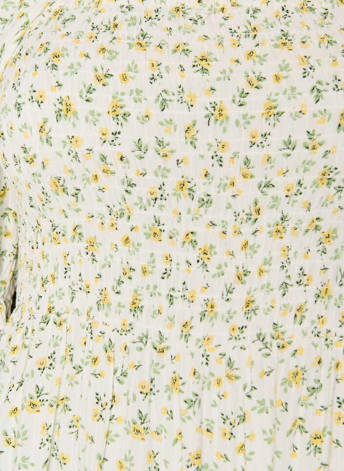 Floral viscose summer dress, White, Packshot image number 2