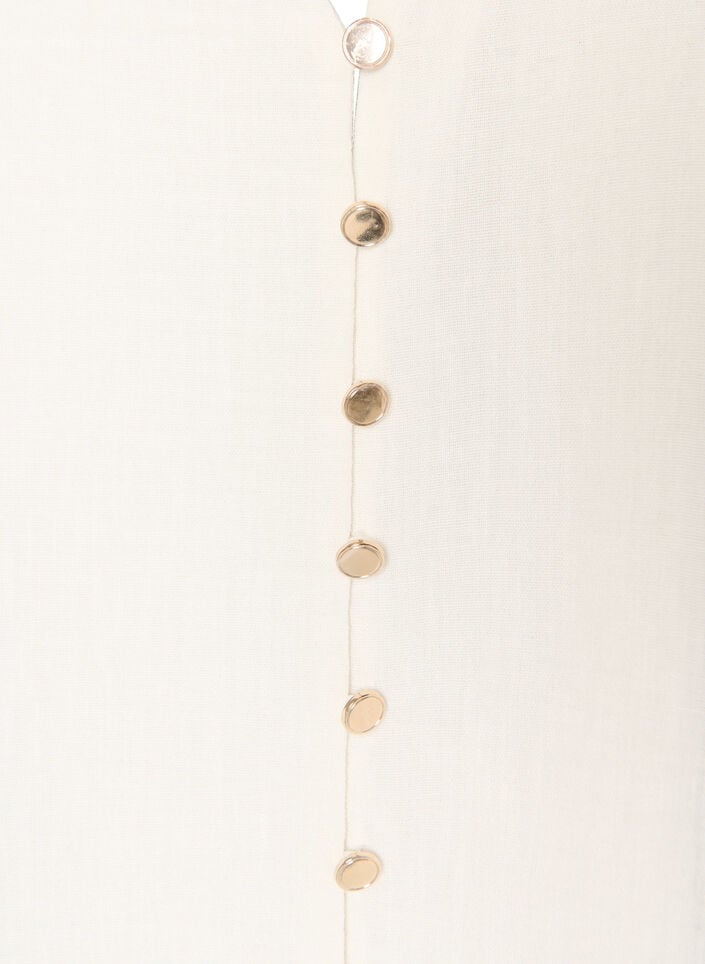Sleeveless vest with a V-neck and buttons, Vanilla, Packshot image number 2