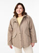 Short spring jacket with detachable hood, Beige, Model image number 0