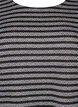 Round neck blouse with striped pattern, Black Stripe, Packshot image number 2