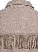 Short shirt jacket with fringes, Beige, Packshot image number 3