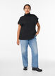 Sleeveless knitted vest with turtleneck, Black, Model image number 1
