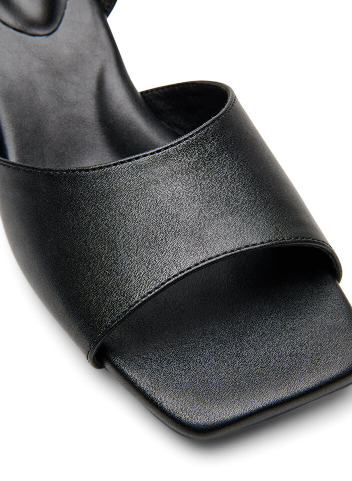 Pumps with an open toe and square toe, Black, Packshot image number 3