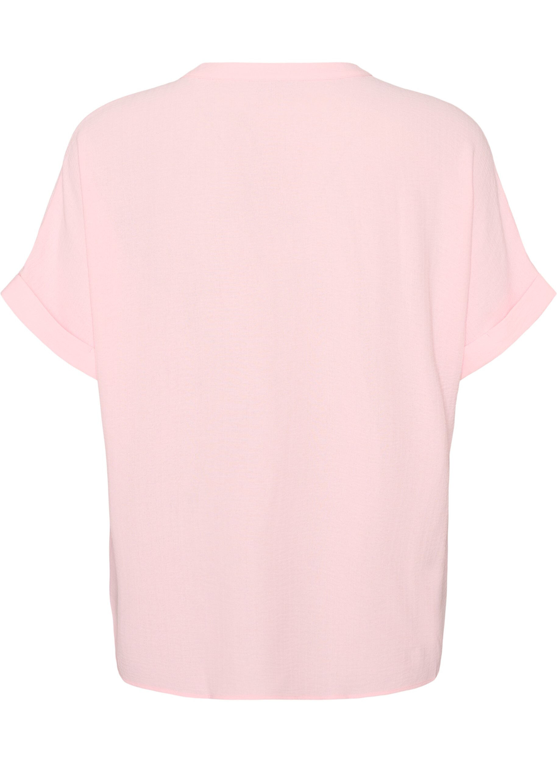 ZizzifashionLoose blouse with short sleeves, Rose, Packshot image number 1