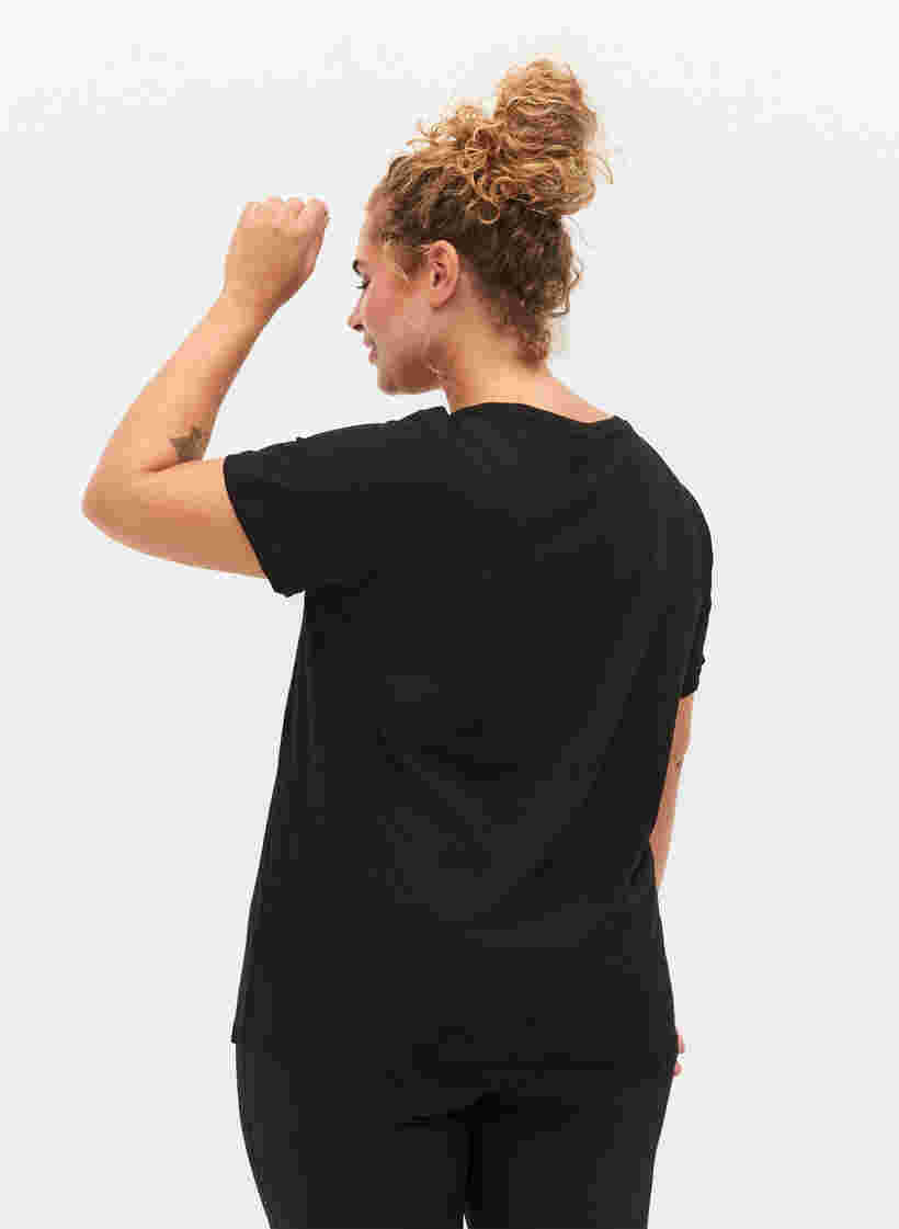 Sports t-shirt with print, Black Don't Quit , Model image number 1