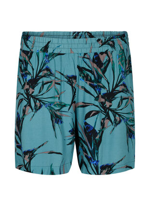 Loose-fitting shorts in viscose, Sea Pine Leaf, Packshot image number 0