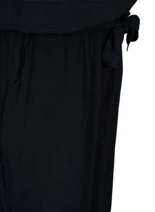 Viscose jumpsuit with buttons and tie-belt, Black, Packshot image number 3