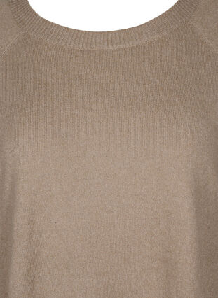 Marled knitted sweater with button details, Silver Min Mel., Packshot image number 2
