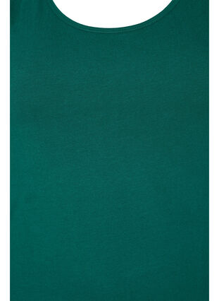 Solid color basic top in cotton, Evergreen, Packshot image number 2
