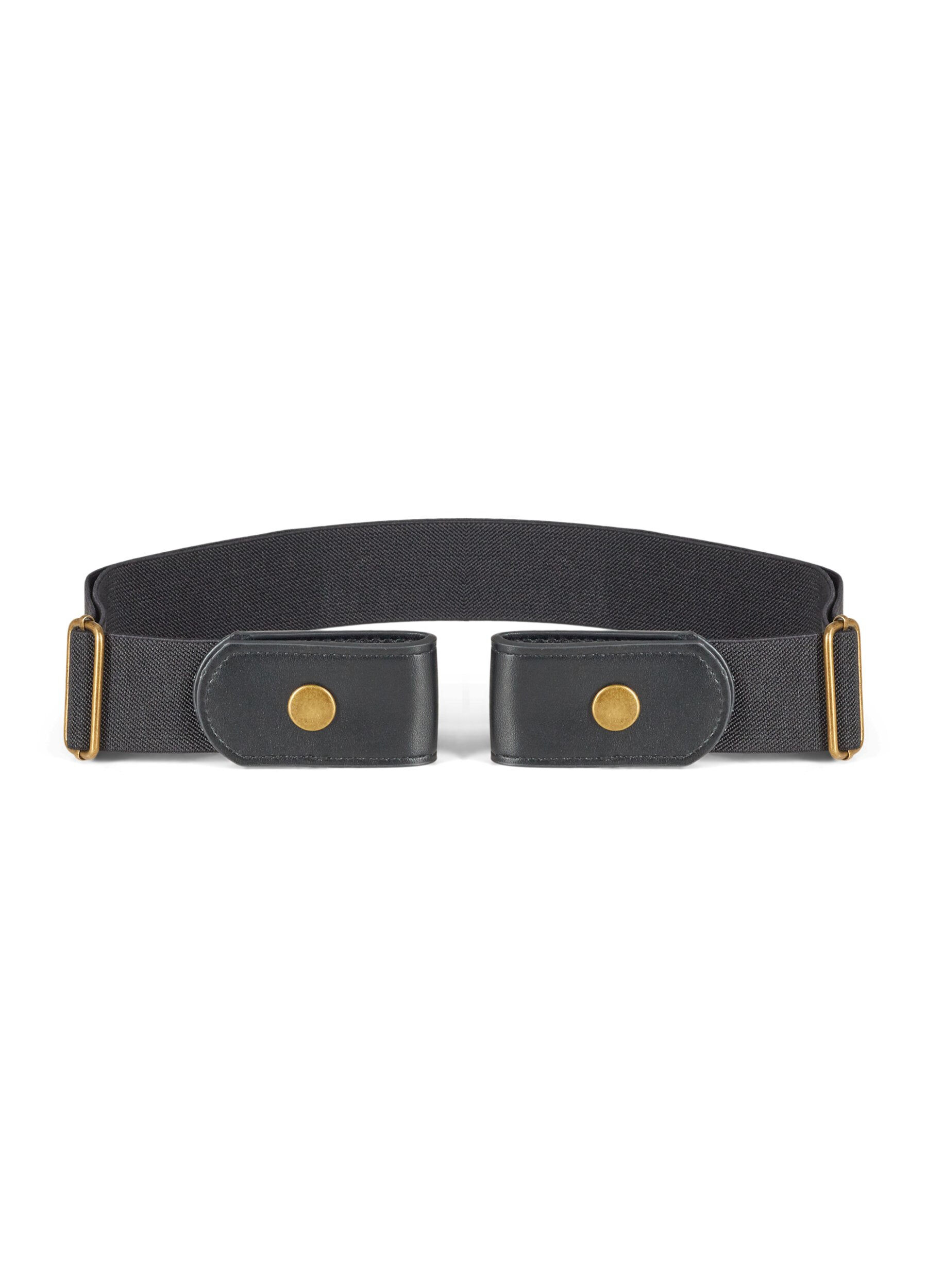 Zizzifashion Elastic belt, Black, Packshot image number 0
