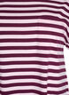 Long night t-shirt in organic cotton with stripes, Red, Packshot image number 2
