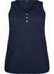 Tank top in organic cotton with V-neck and buttons, Blue, Packshot image number 0