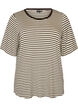 T-shirt with TENCEL&trade; Lyocell and stripes, Brown, Packshot image number 0