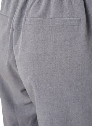 Grey melange trousers with elastic waist, Medium Grey Melange, Packshot image number 3