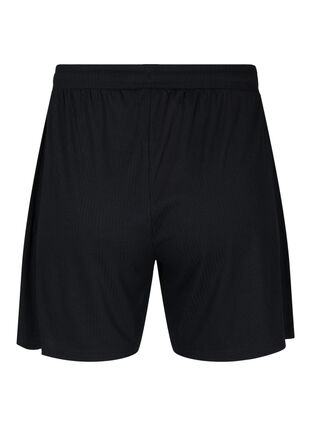 Shorts in ribbed fabric with pockets, Black, Packshot image number 1
