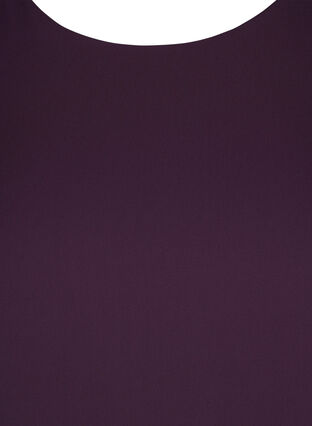 Blouse with 3/4-length sleeves and asymmetric hem, Plum Perfect, Packshot image number 2