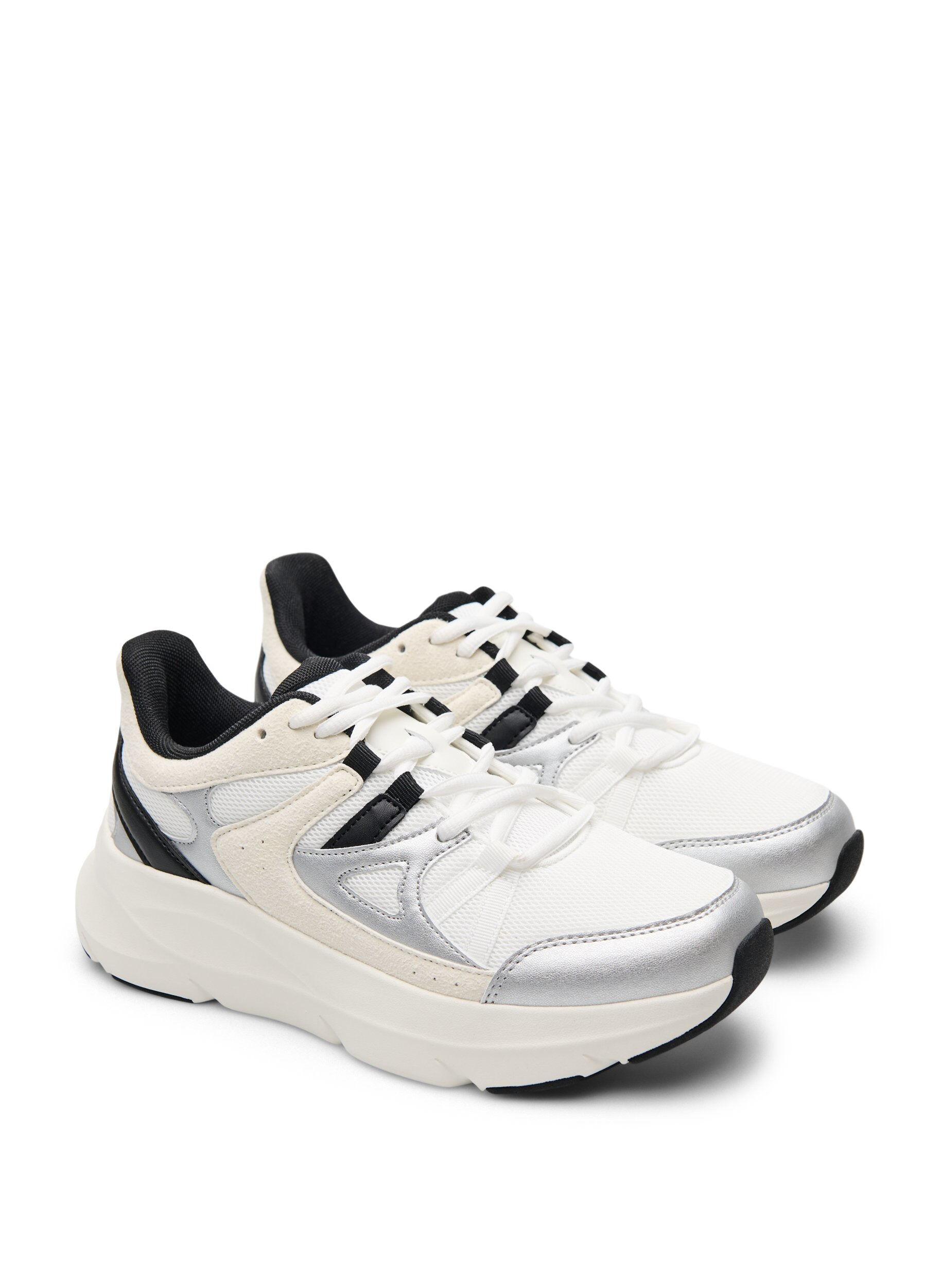 Zizzifashion Comfortable sneakers with a shock-absorbing sole, White, Packshot image number 1