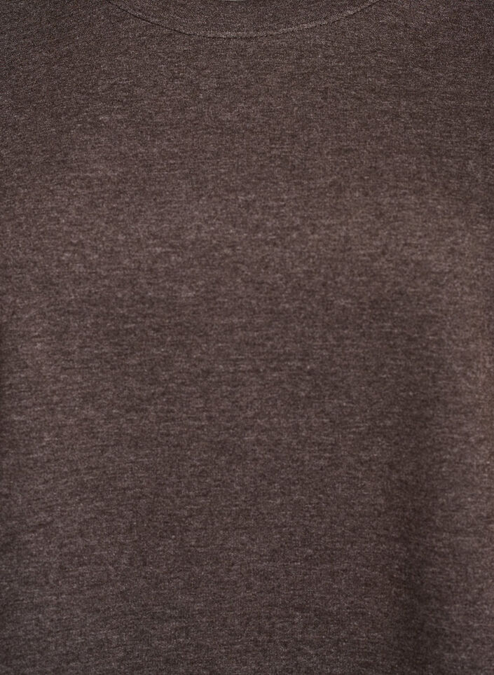 Sweatshirt with crew neck, Brown, Packshot image number 2