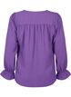 V-neck blouse with long sleeves, Pansy, Packshot image number 1