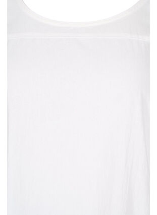 Short-sleeved cotton dress, Bright White, Packshot image number 2