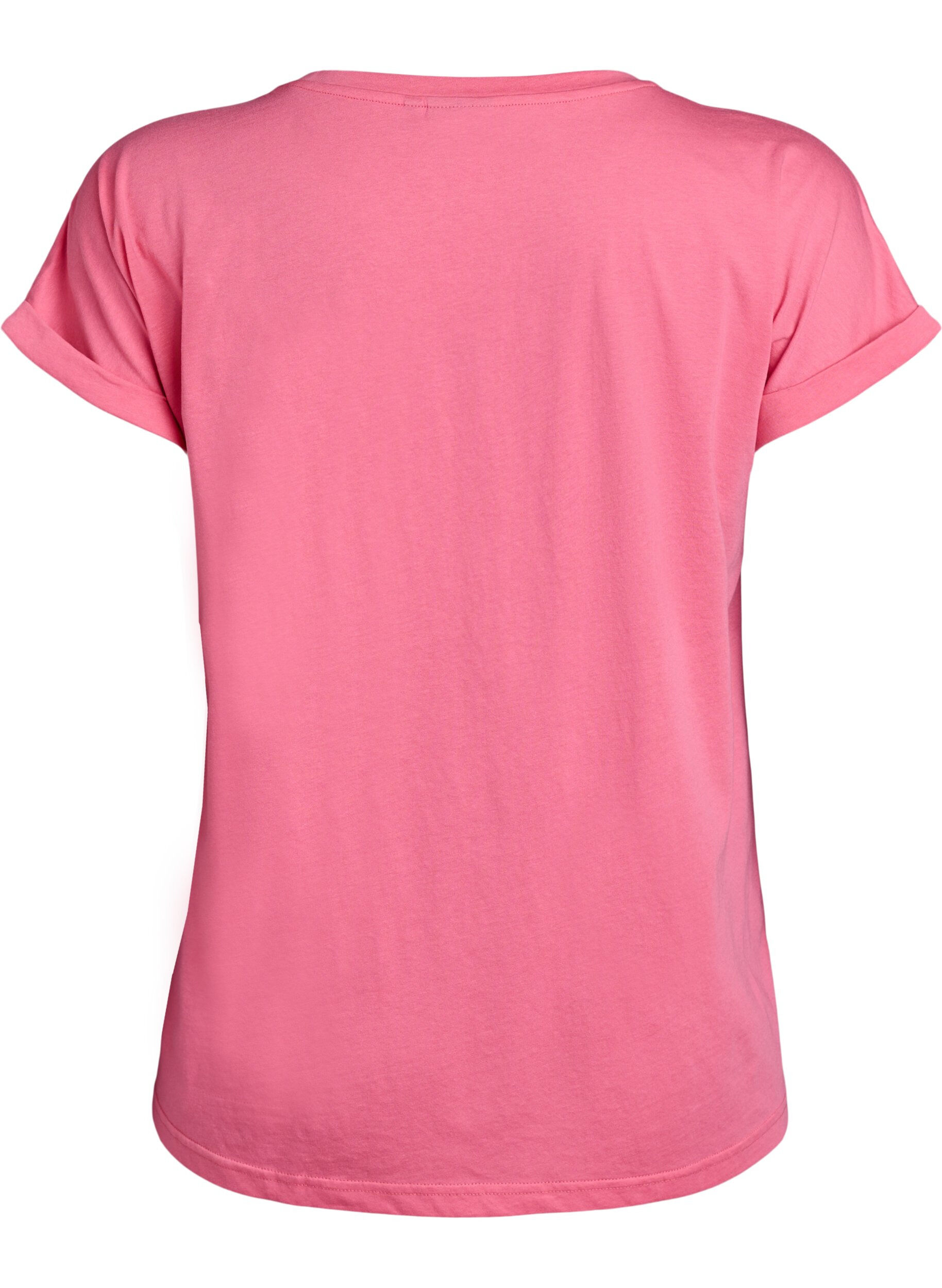 Zizzifashion Short sleeve cotton blend T-shirt, Pink, Packshot image number 1