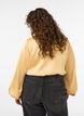 Blouse with shirt collar and V-neck, Yellow, Model image number 2