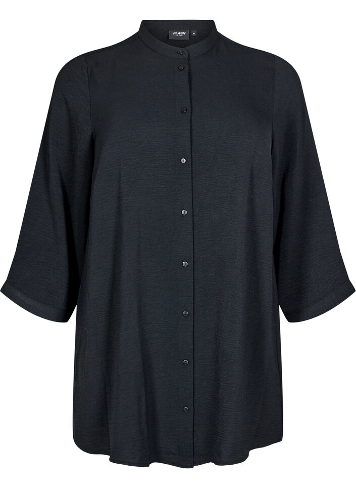 Tunic with 3/4 sleeves, Black, Packshot image number 0