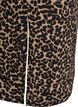 Midi skirt with slit and leopard print, Brown, Packshot image number 3