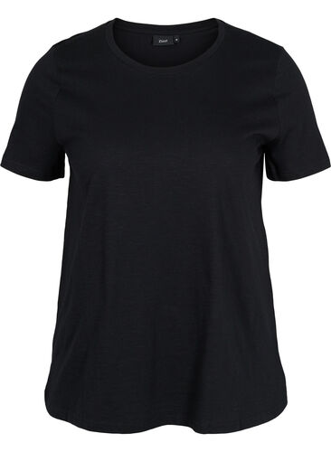 Basics cotton t-shirt 2-pack, Deep Lavender/Black, Packshot image number 3