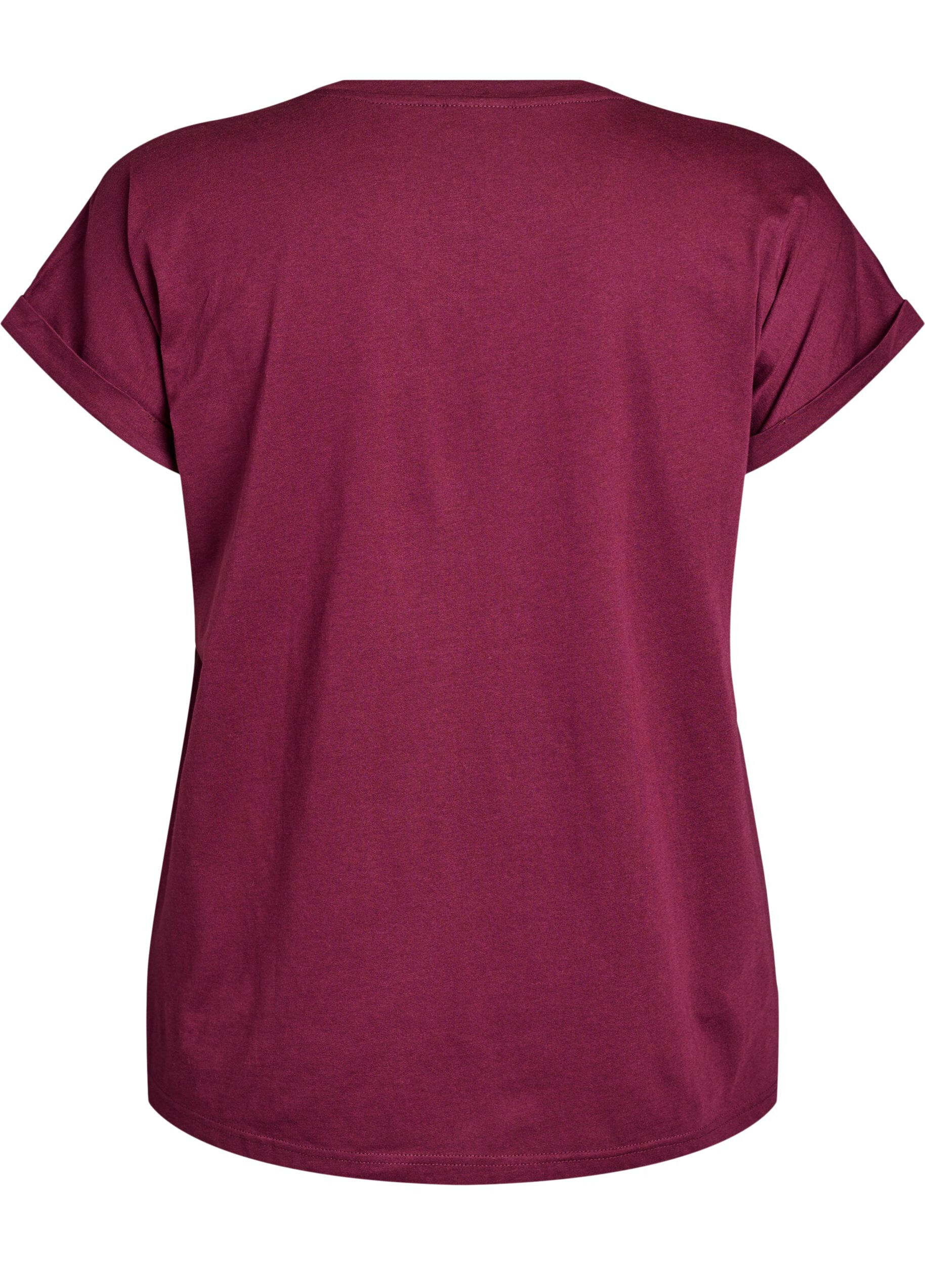 ZizzifashionShort-sleeved cotton blend T-shirt, Red, Packshot image number 1