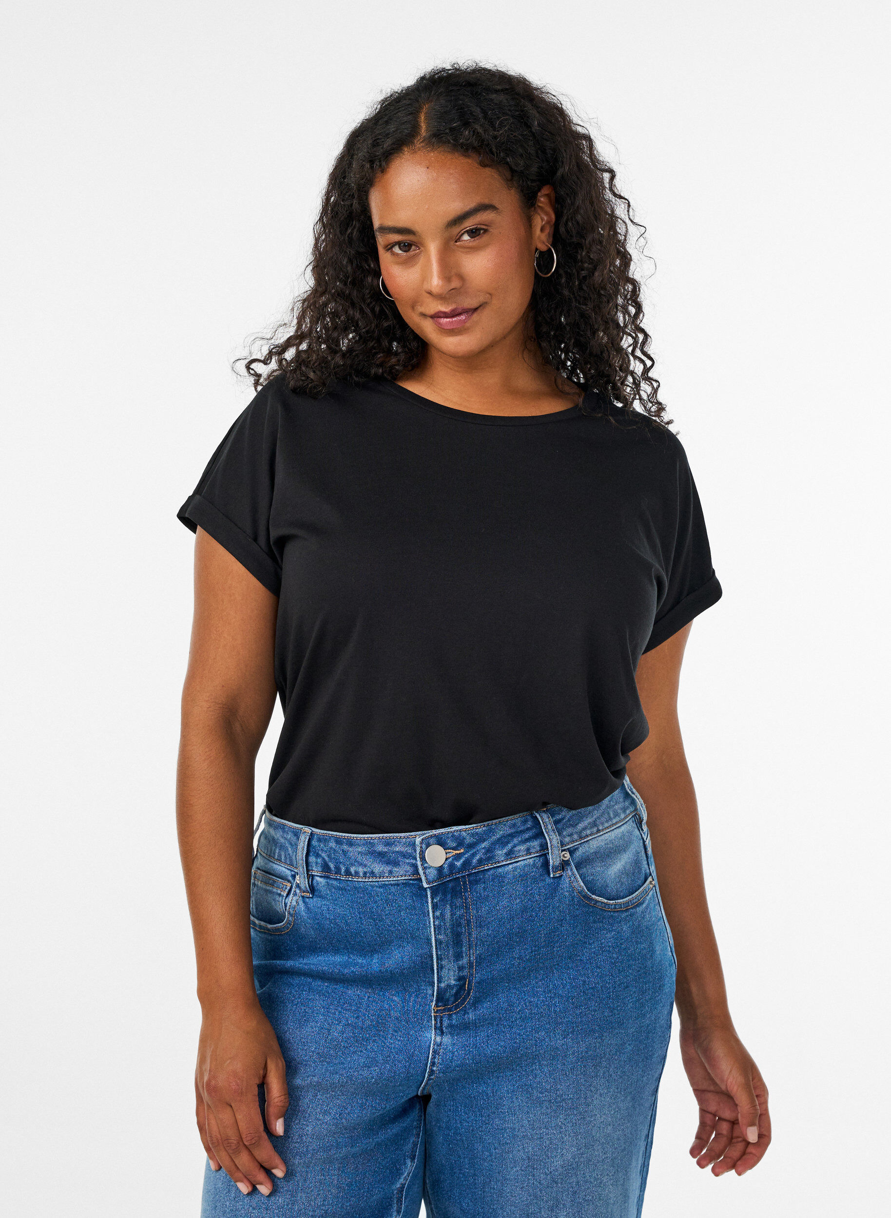 Zizzifashion2-pack short-sleeved t-shirts, Black, Model image number 0