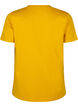 Basic cotton T-shirt with round neck, Yellow, Packshot image number 1