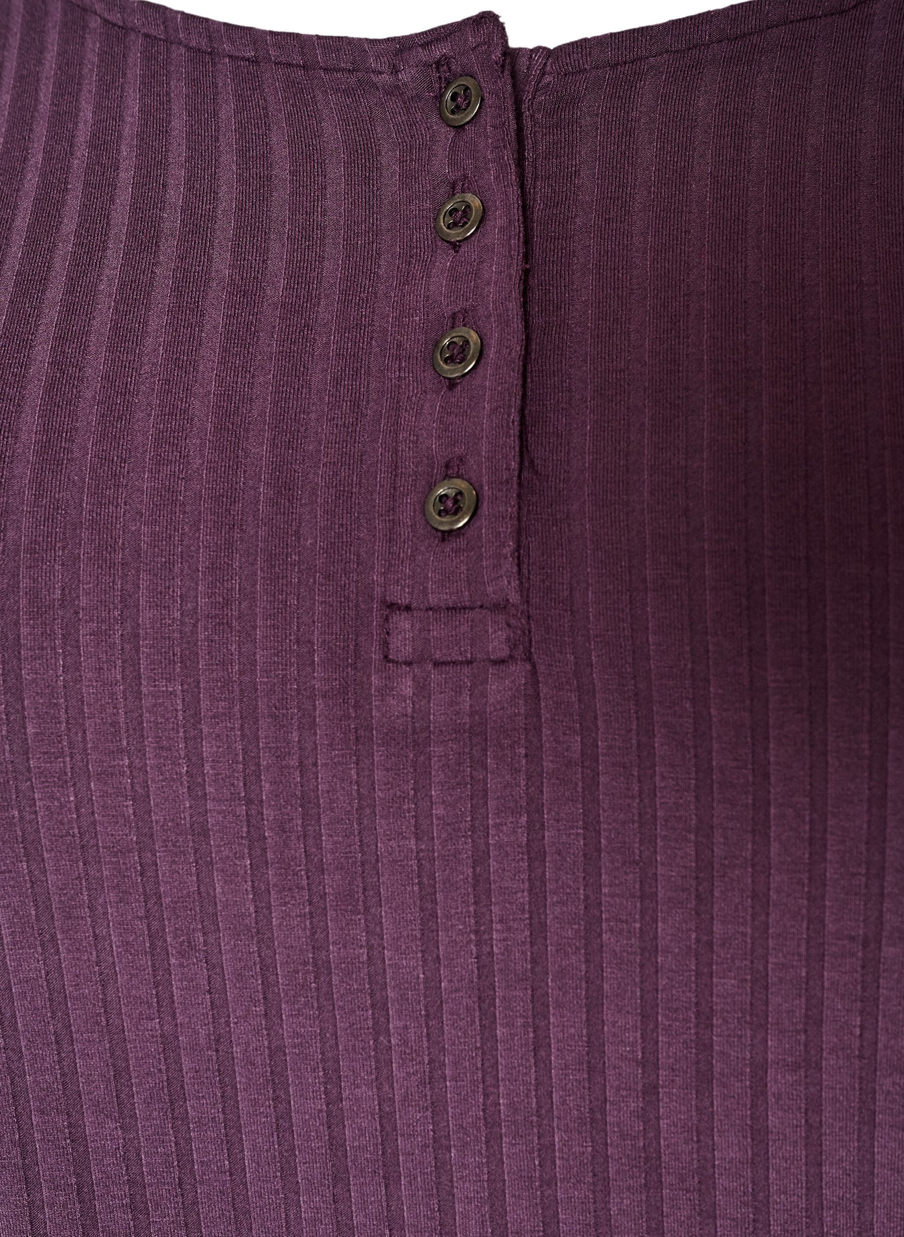 ZizzifashionNightgown in viscose jersey with a ribbed texture, Purple, Packshot image number 2