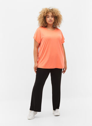 Short sleeved workout t-shirt, Living Coral, Model image number 2