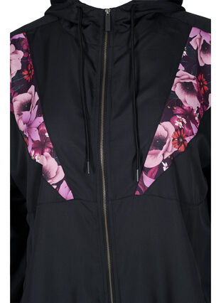 Sports jacket with floral print details, Flower Print, Packshot image number 2