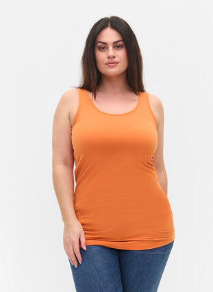 Solid colour basic top, Amberglow, Model image number 0
