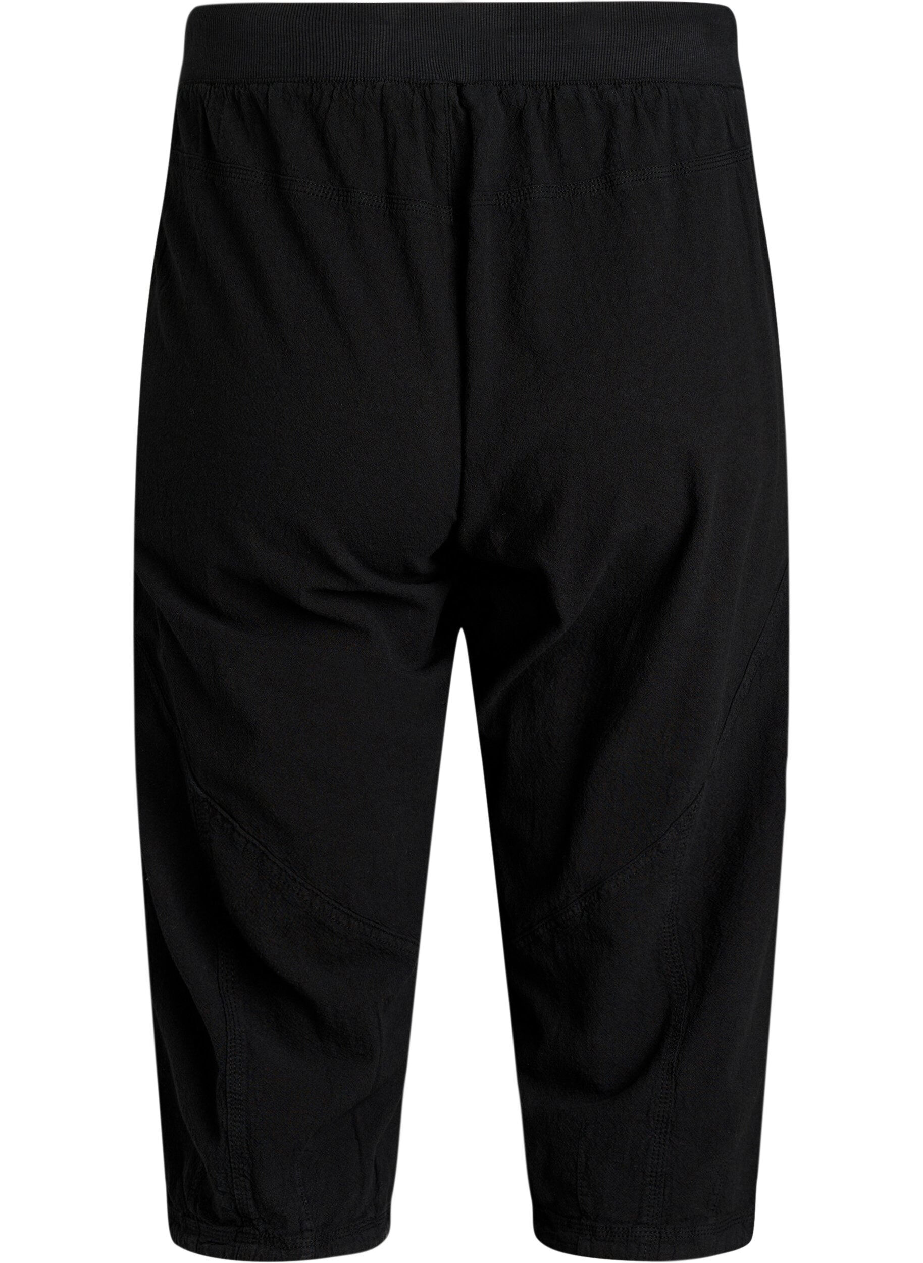 Zizzifashion Cotton Capri trousers, Black, Packshot image number 1