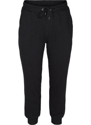 Loose sweatpants with pockets, Black, Packshot image number 0