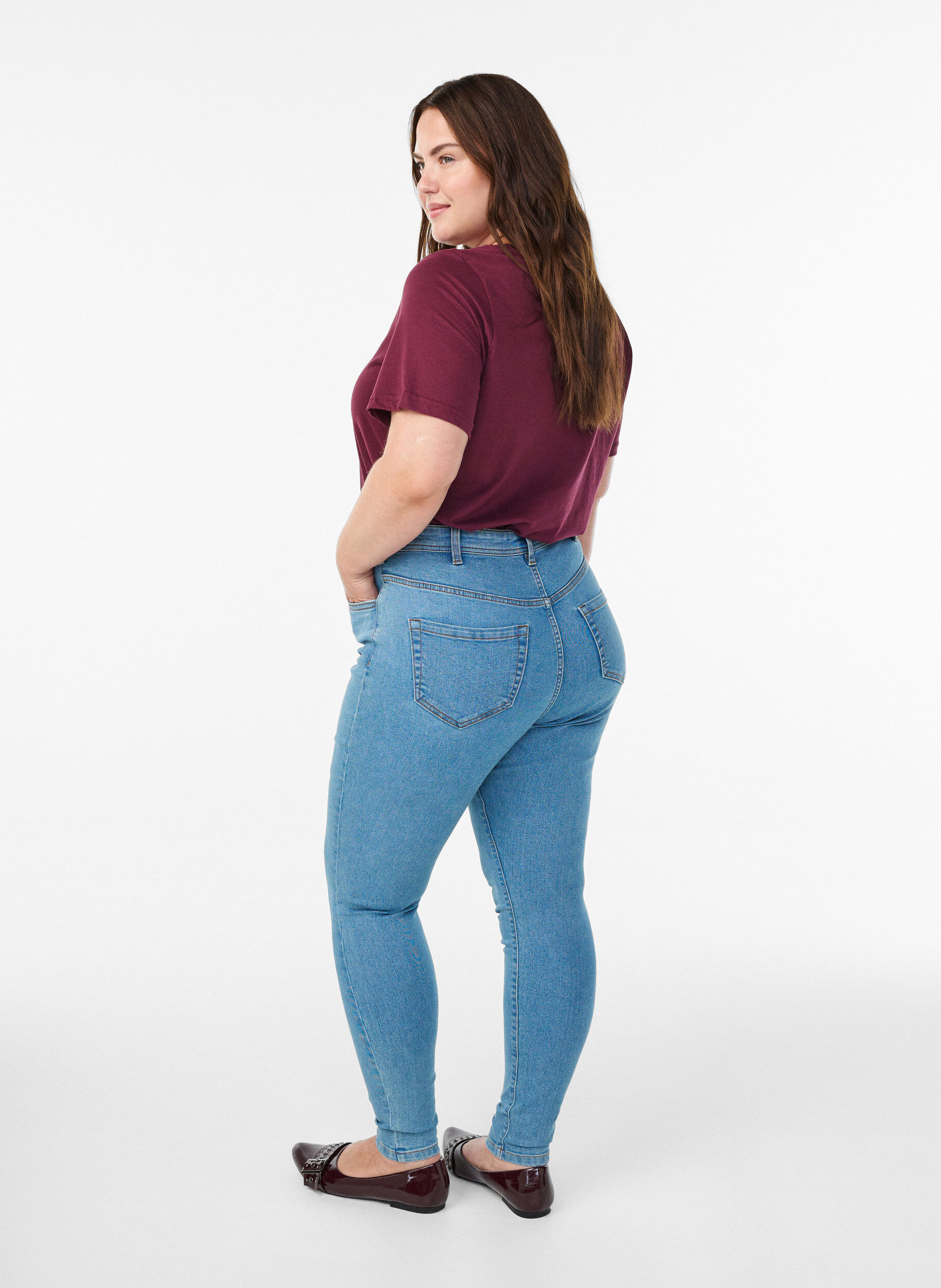 ZizzifashionJeans with super slim fit, Light Blue, Model image number 1