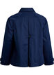 Short trench coat with collar and raglan sleeves, Blue, Packshot image number 1