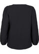 FLASH - Long-sleeved blouse with round neck, Black, Packshot image number 1