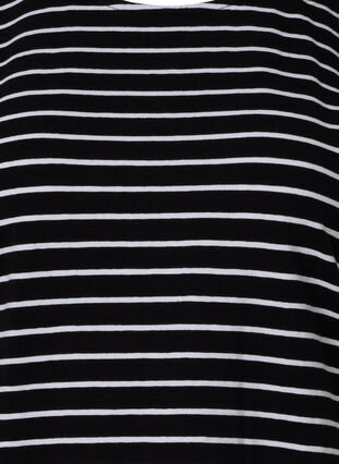 Cotton t-shirt with stripes, Black W. Stripe, Packshot image number 2