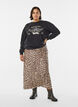 Satin midi skirt, Brown, Model image number 0