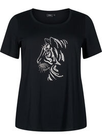 Cotton T-shirt with motif