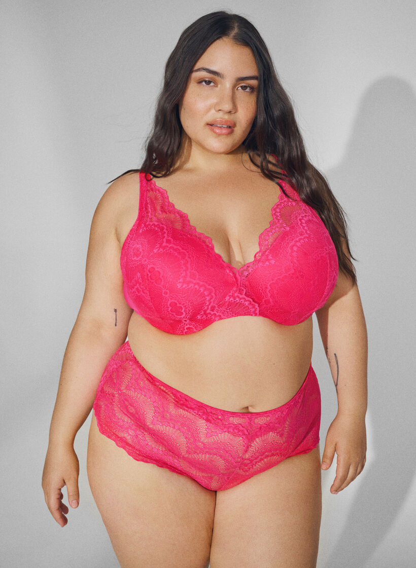 2 pack hipster panties in lace quality, Love Potion/Black, Image image number 0